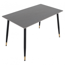 Étkezőasztal. szürke/fekete/arany. 121x71 cm. FLORENC TYP 1 Étkezőasztal. szürke/fekete/arany. 121x71 cm. FLORENC TYP 1
