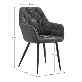 Design fotel. sotétszürke Velvet szovet. VERIO NEW