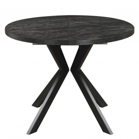 Kihúzható étkezőasztal. sotét beton/fekete. 100-250x75.5 cm. LUKOS Kihúzható étkezőasztal. sotét beton/fekete. 100-250x75.5 cm. LUKOS