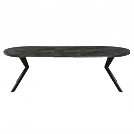 Kihúzható étkezőasztal. sotét beton/fekete. 100-250x75.5 cm. LUKOS Kihúzható étkezőasztal. sotét beton/fekete. 100-250x75.5 cm. LUKOS