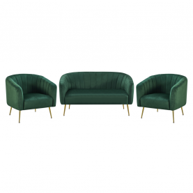 Design fotel. sotétzold Velvet szovet/gold króm-arany. BAGY