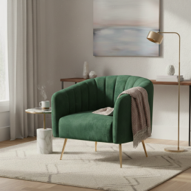 Design fotel. sotétzold Velvet szovet/gold króm-arany. BAGY