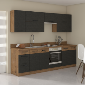 Felsőszekrény. szürke matt/tolgy lancelot. VEGA 58x58 GN-72 1F Felsőszekrény. szürke matt/tolgy lancelot. VEGA 58x58 GN-72 1F