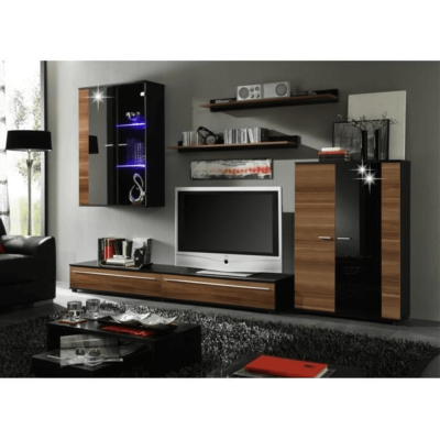CANES modern magasfényű nappali bútor LED világítással CANES modern magasfényű nappali bútor LED világítással