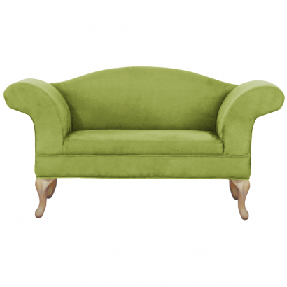 Kanapé, zöld/tölgy, FABRICIO