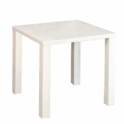 Étkezőasztal, fehér magas fény HG, 80x80 cm, ASPER NEW TIP 5