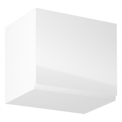 Felsőszekrény, fehér/fehér extra magasfényű, AURORA G50K