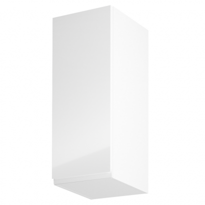 Felsőszekrény, fehér/fehér extra magasfényű, balos, AURORA G30