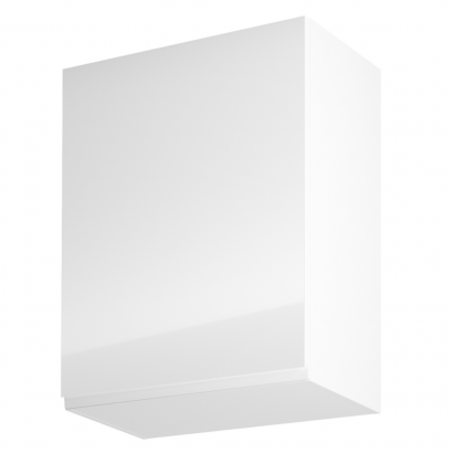 Felsőszekrény, fehér/fehér extra magasfényű, balos, AURORA G601F