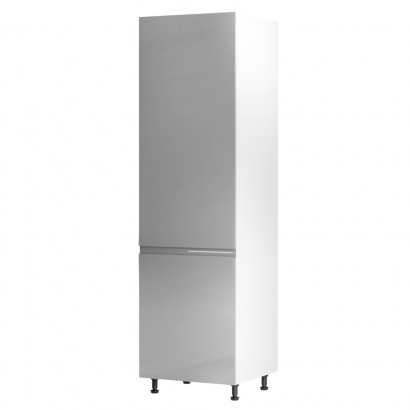 Szekrény a beépíthető hűtőhöz Aurora D60ZL, fehér, szürke