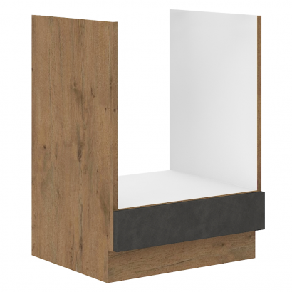 Alsószekrény, szürke matt/tölgy lancelot, VEGA 60 D GAZ BB