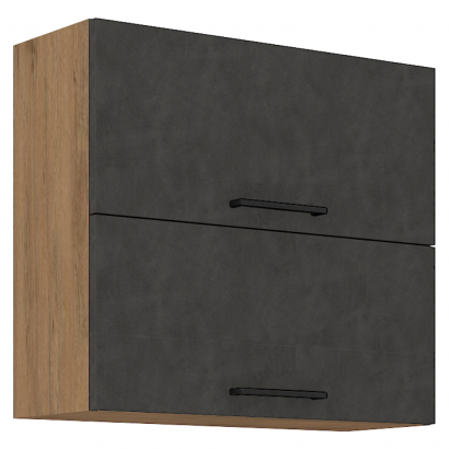 Felsőszekrény, tölgy lancelot/szürke matt, VEGA 80 GU-72 2F Felsőszekrény, tölgy lancelot/szürke matt, VEGA 80 GU-72 2F