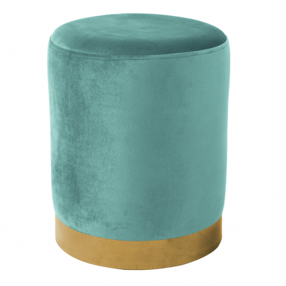 Puff, neomint Velvet anyag/gold króm-arany, ALAZ