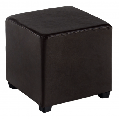 Puff, sötétbarna textilbőr, NIKI NEW