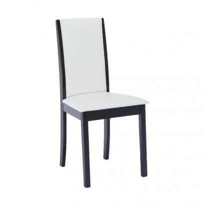 Szék, wenge/fehér textilbőr, VENIS