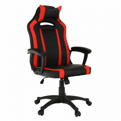 Irodai/gamer szék, fekete/piros, AGENA