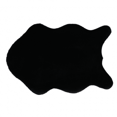 Műszőrme, fekete, 60x90, RABIT NEW  TYP 1