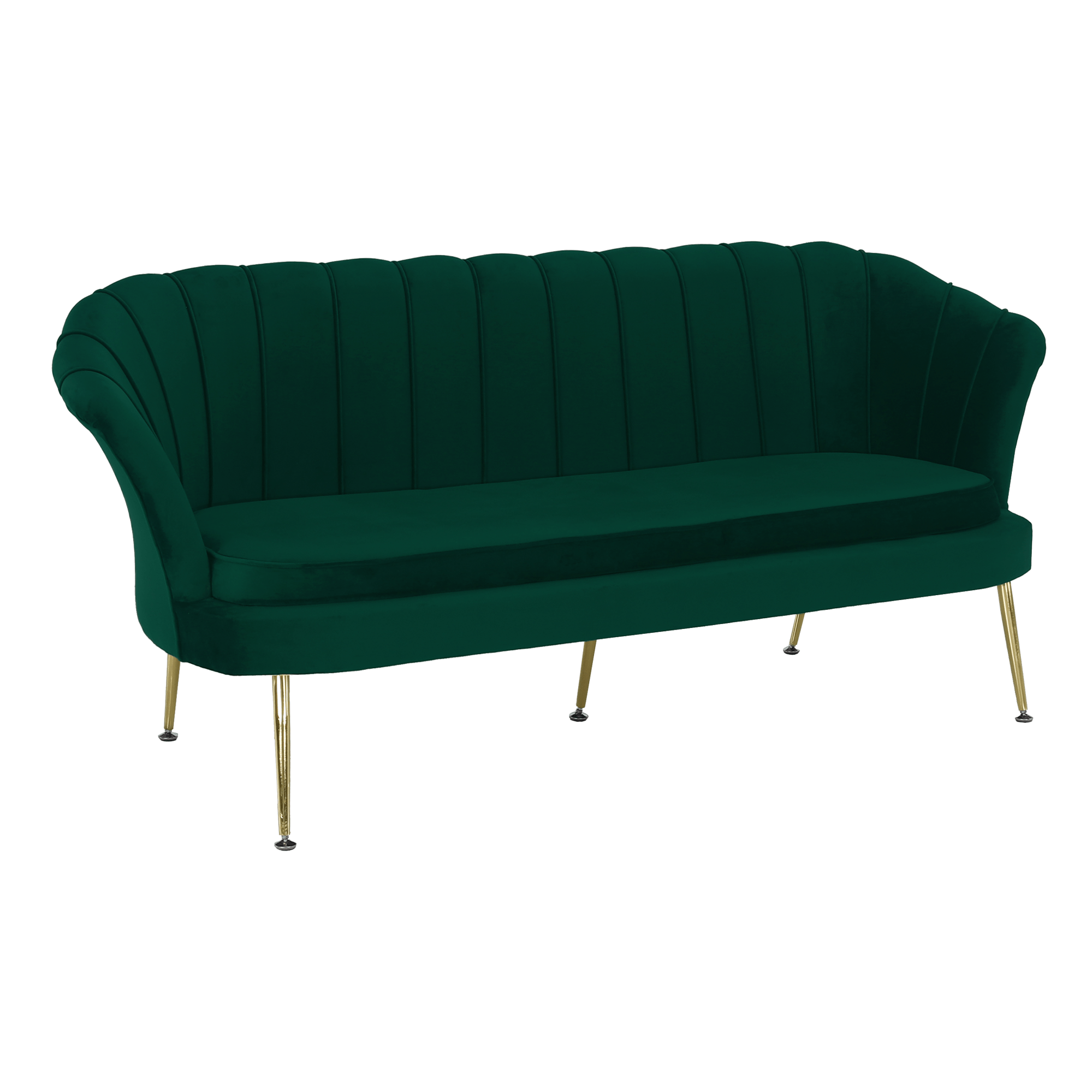 Luxus heverő, 3-as ülés, smaragd Velvet szövet/króm arany, Art-deco stílus, NOBLIN NEW
