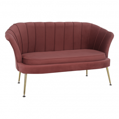 Pad Art-deco stílusban, rózsaszín Velvet anyag/gold chróm-arany, NOBLIN NEW