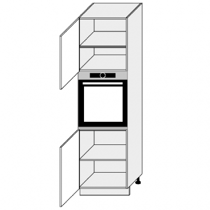 Metodik konyha kamra szekrény 2 ajtós beépíthető sütőhöz