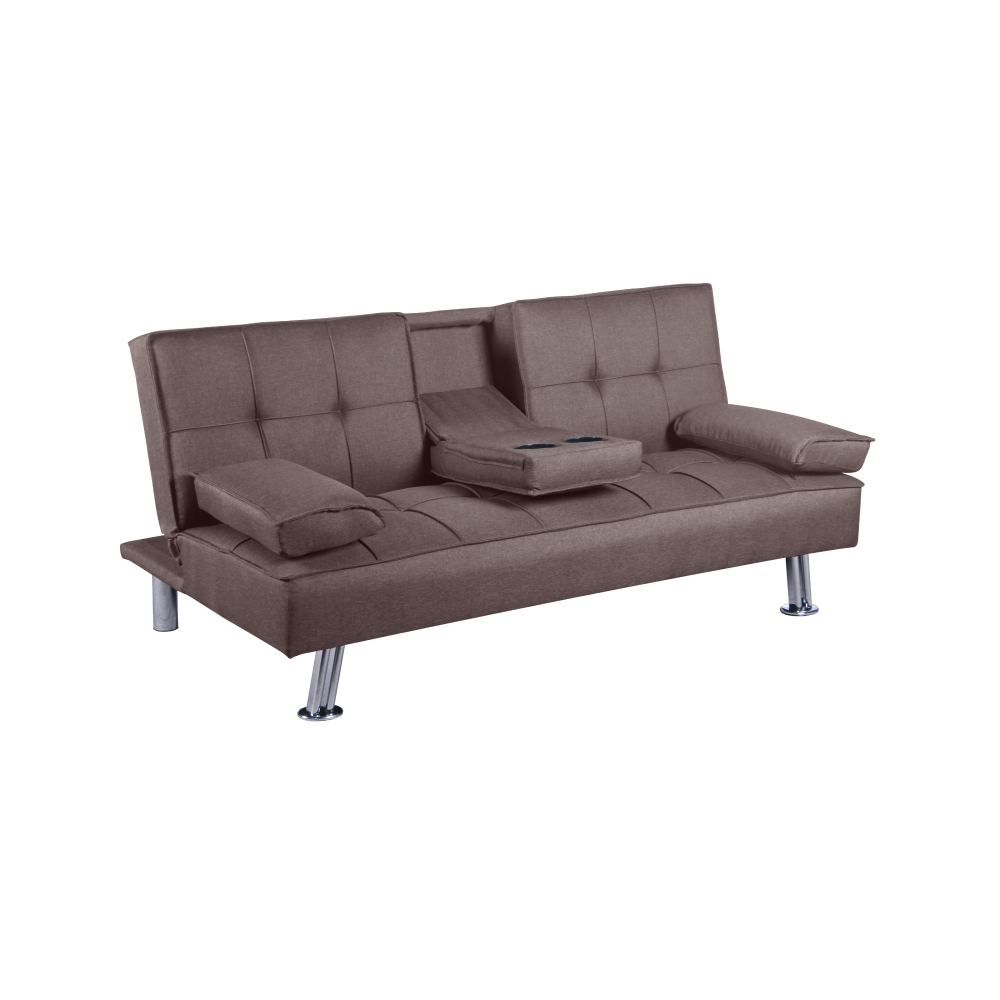 Kinyitható kanapé, barna, GOLDIA NEW