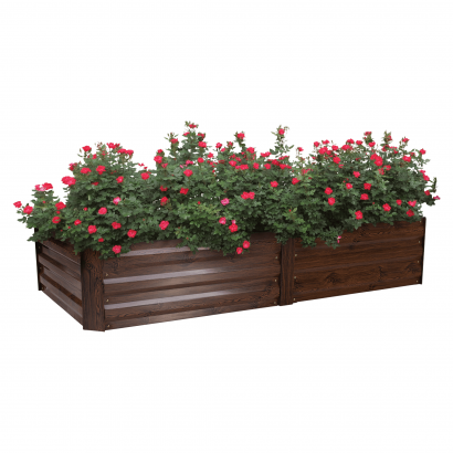 Magasított virágágy. barna. acél. NONKY TYP 7