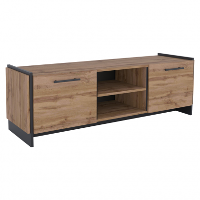 TV asztal. wotan tolgy/fekete. AMONI 2D