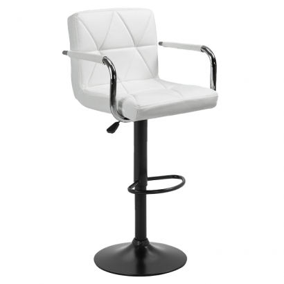 Bárszék. ekobőr fehér/fekete. FABIOLA