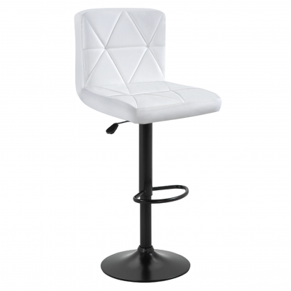 Bárszék. ekobőr fehér/fekete. SELEST