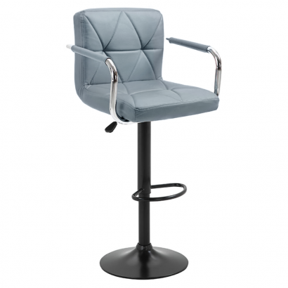 Bárszék. ekobőr szürke/fekete. FABIOLA