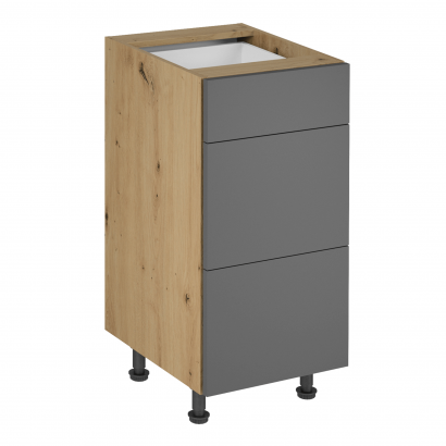 Alsó szekrény. artisan tolgy/szürke matt. LANGEN D40S3 P