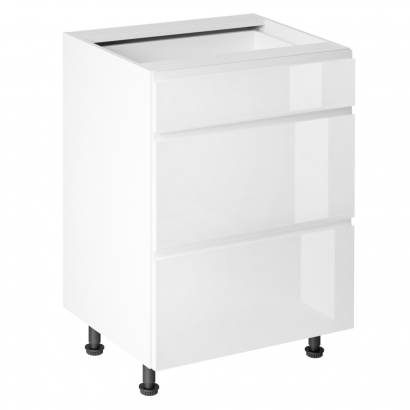 Alsószekrény. fehér/fehér extra magasfényű HG. AURORA D60S3