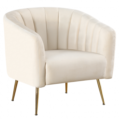 Design fotel. bézs Velvet szovet/gold króm-arany. BAGY