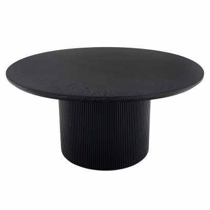 Dohányzóasztal. fekete. átmérő 80 cm. MAHIR TYP 2