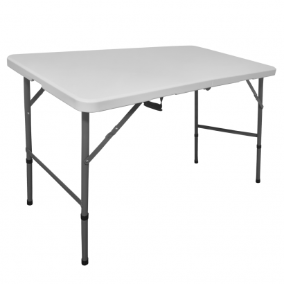Kerti osszecsukható asztal. 120x60 cm. fehér/szürke. MAHAL TYP 1