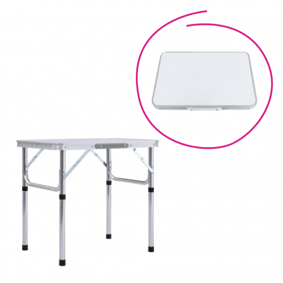 Összecsukható kempingasztal. 60 cm. alumínium/MDF. KEPI TYP 2