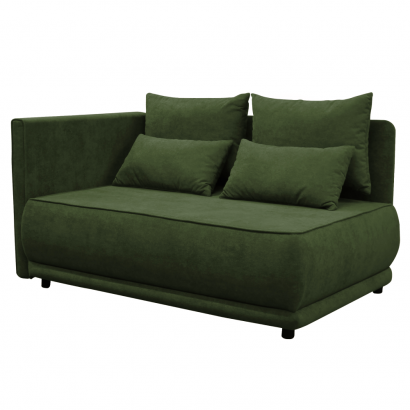 Kihúzható kanapé. zold. balos. LIAMI