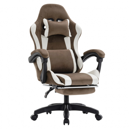 Irodai/gamer szék. barna/fehér. HOSPO