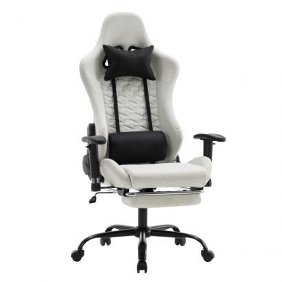 Irodai/gamer szék. fehér/fekete. PAPIBAS