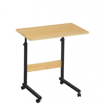 Állítható PC asztal kerekekkel. tolgy/fekete. JUSTUS