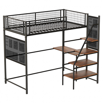 Megemelt ágy leesésgátlóval. 90x200. fekete. NIVEN Megemelt ágy leesésgátlóval. 90x200. fekete. NIVEN