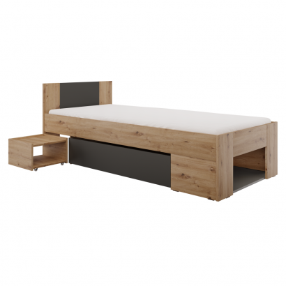 Ágy tárhellyel. 90x200. artisan tolgy/antracit. UNIS Ágy tárhellyel. 90x200. artisan tolgy/antracit. UNIS