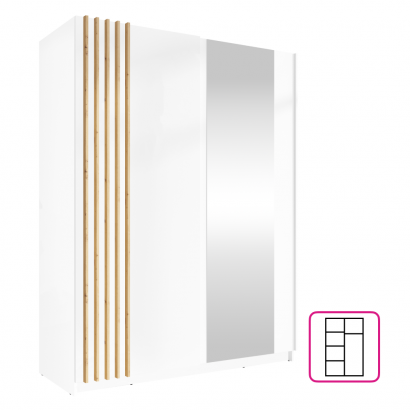 Szekrény. 2D-150. fehér/artisan tolgy. BAJADERO TYP 1 Szekrény. 2D-150. fehér/artisan tolgy. BAJADERO TYP 1