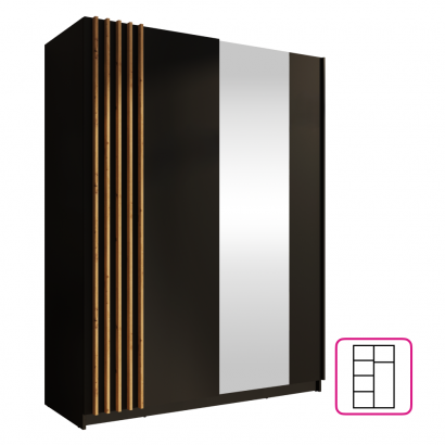 Szekrény. 2D-150. fekete/artisan tolgy. BAJADERO TYP 1 Szekrény. 2D-150. fekete/artisan tolgy. BAJADERO TYP 1