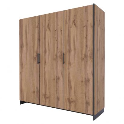 Szekrény. háromajtós. wotan tolgy/fekete. AMONI 3D Szekrény. háromajtós. wotan tolgy/fekete. AMONI 3D