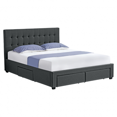 Ágy ráccsal. 180x200. szürke. MILARA