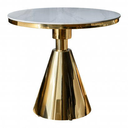 Étkezőasztal. arany/fehér márvány. GREIS TYP 1