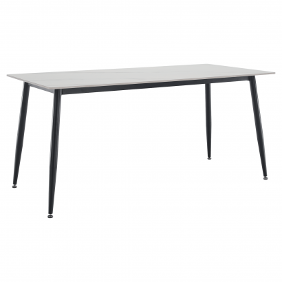 Étkezőasztal. fehér márvány/fekete. 160x80 cm. FLORENC TYP 2