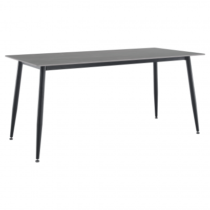 Étkezőasztal. szürke márvány/fekete. 160x80 cm. FLORENC TYP 2