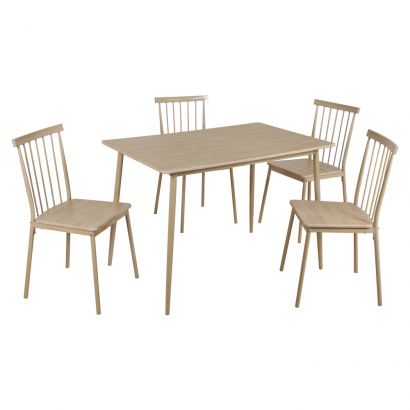 Étkezőgarnitúra 1+4. természetes bükk. SENDO